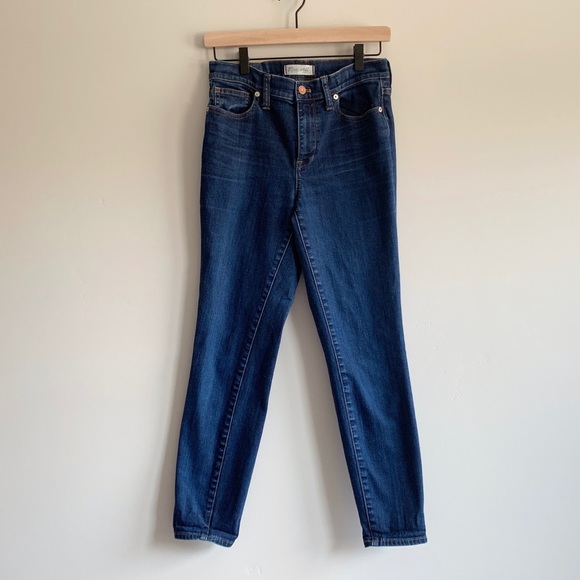 Madewell High Riser Skinny Dark Wash Crop Jeans 28 - Picture 3 of 7